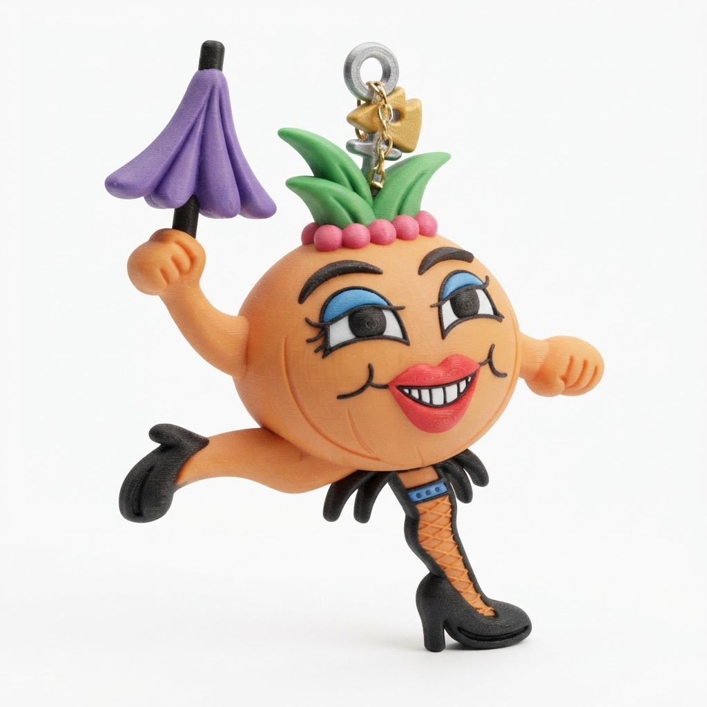 Orange Bird Keychain Figurine free 3D printable STL