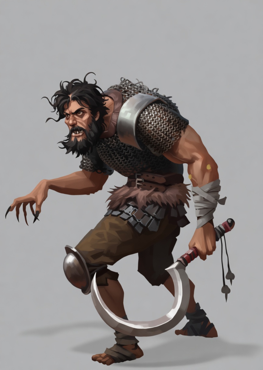 Barbarian Warrior Figurine free 3D printable STL