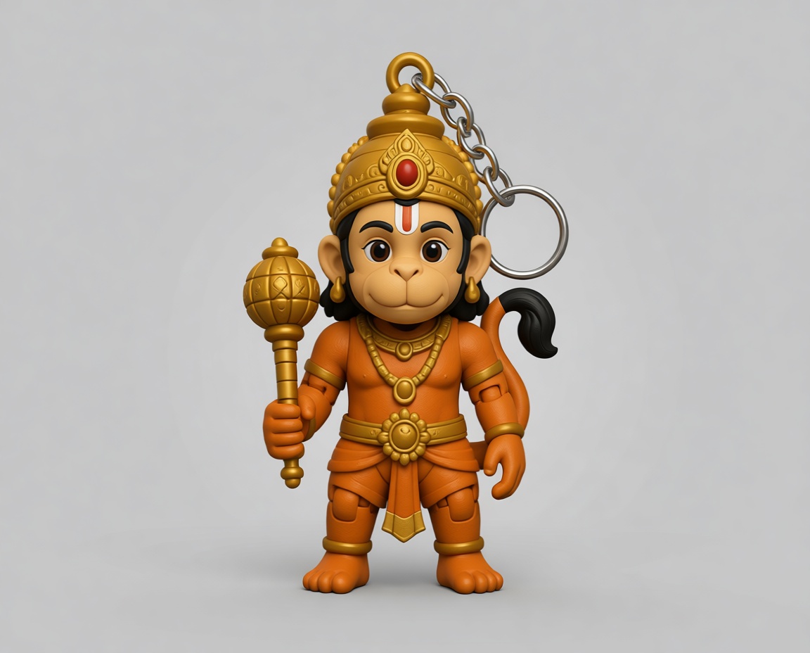 Hanuman Keychain Figurine free 3D printable STL