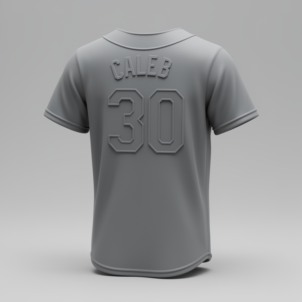 Caleb Baseball Jersey Model free 3D printable STL