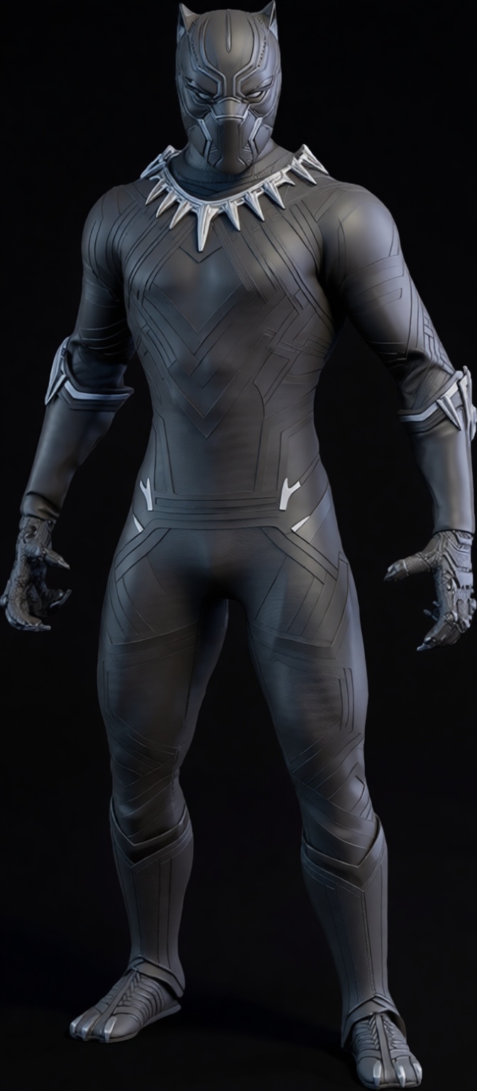 Black Panther Figurine free 3D printable STL