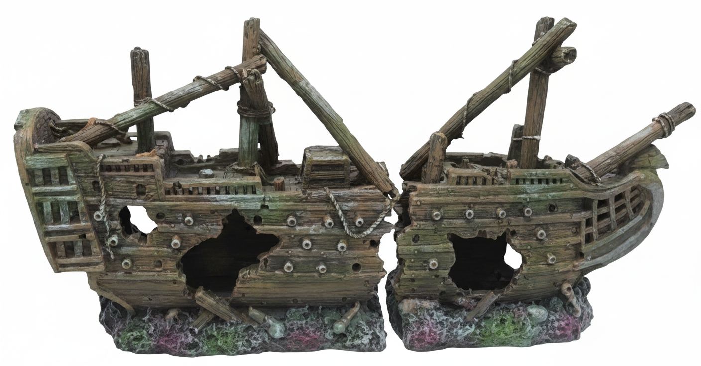 Sunken Pirate Shipwreck Model free 3D printable STL