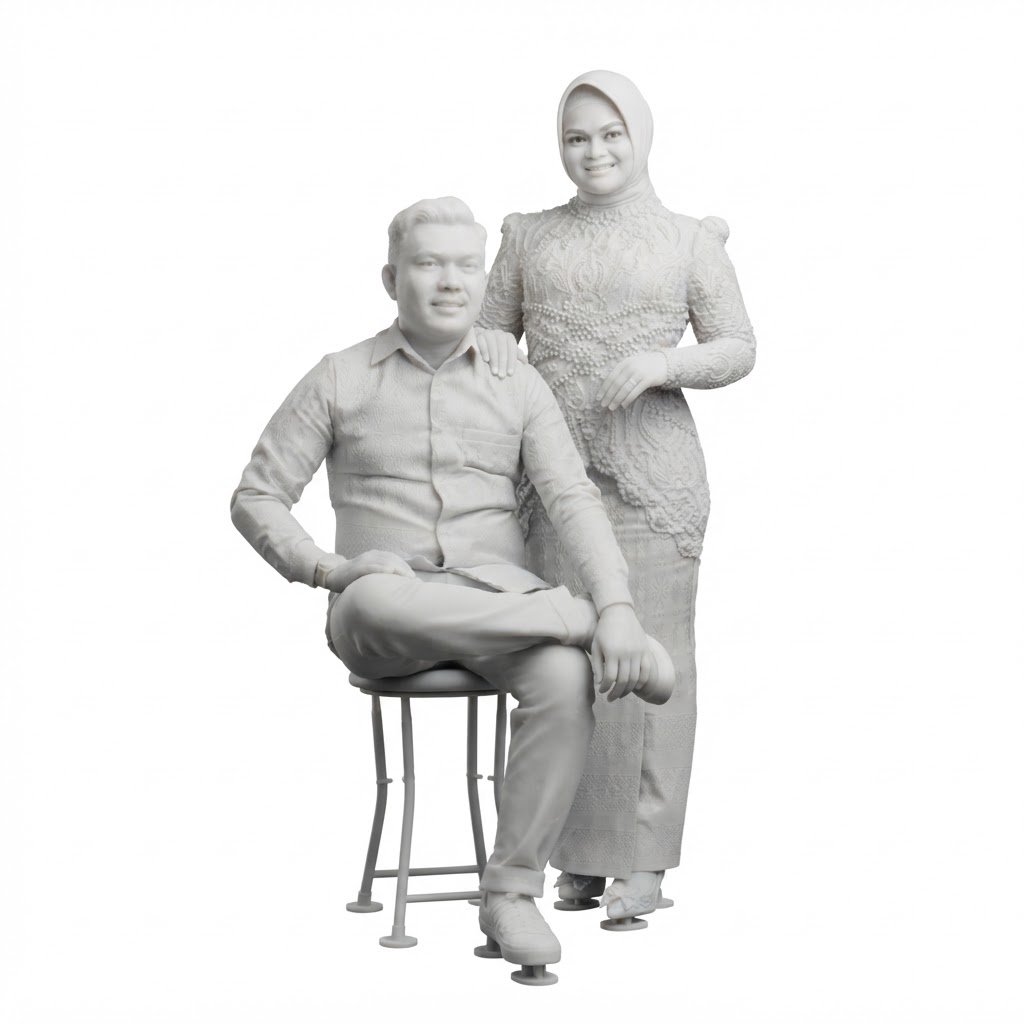 Couple Portrait Figurine free 3D printable STL