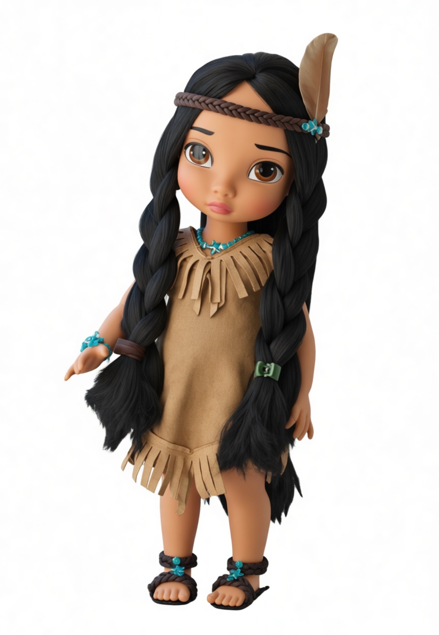 Native American Girl Figurine free 3D printable STL