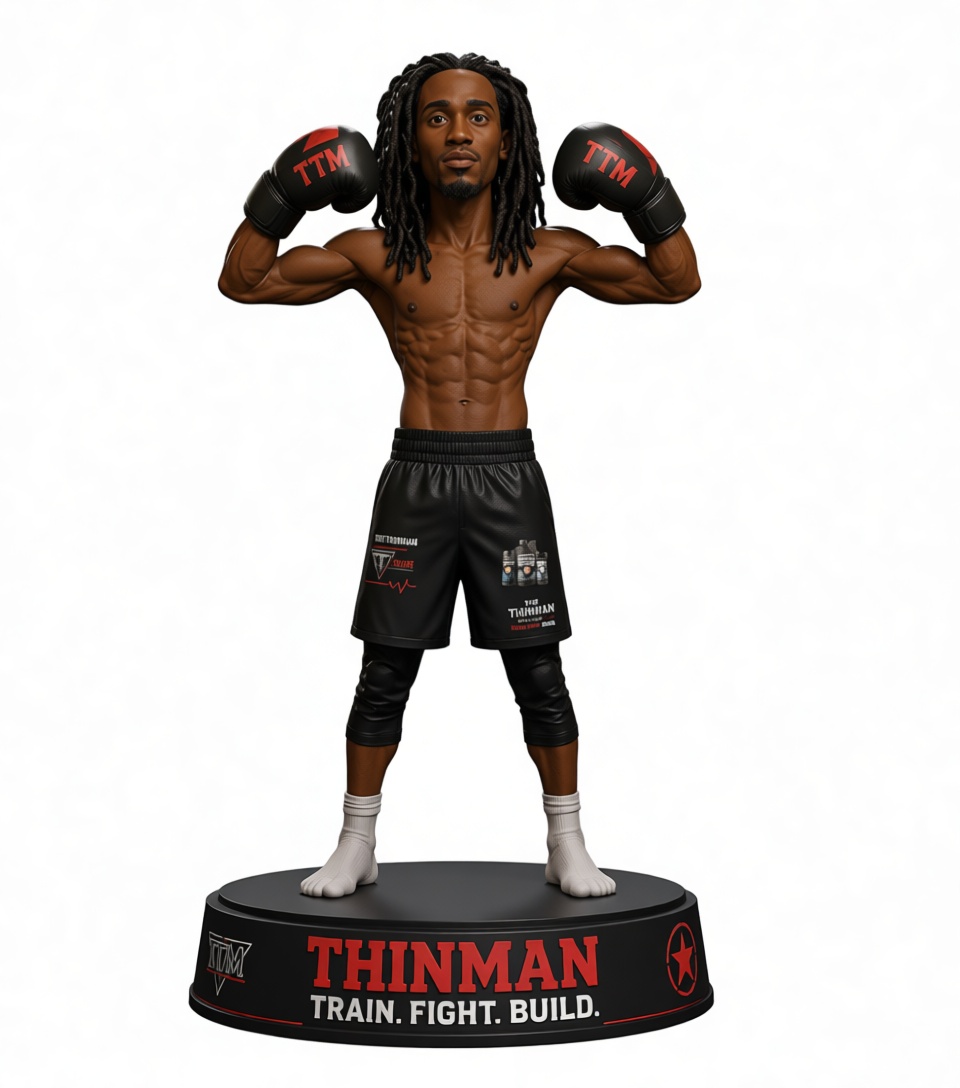 Thin Man Boxing Figurine free 3D printable STL