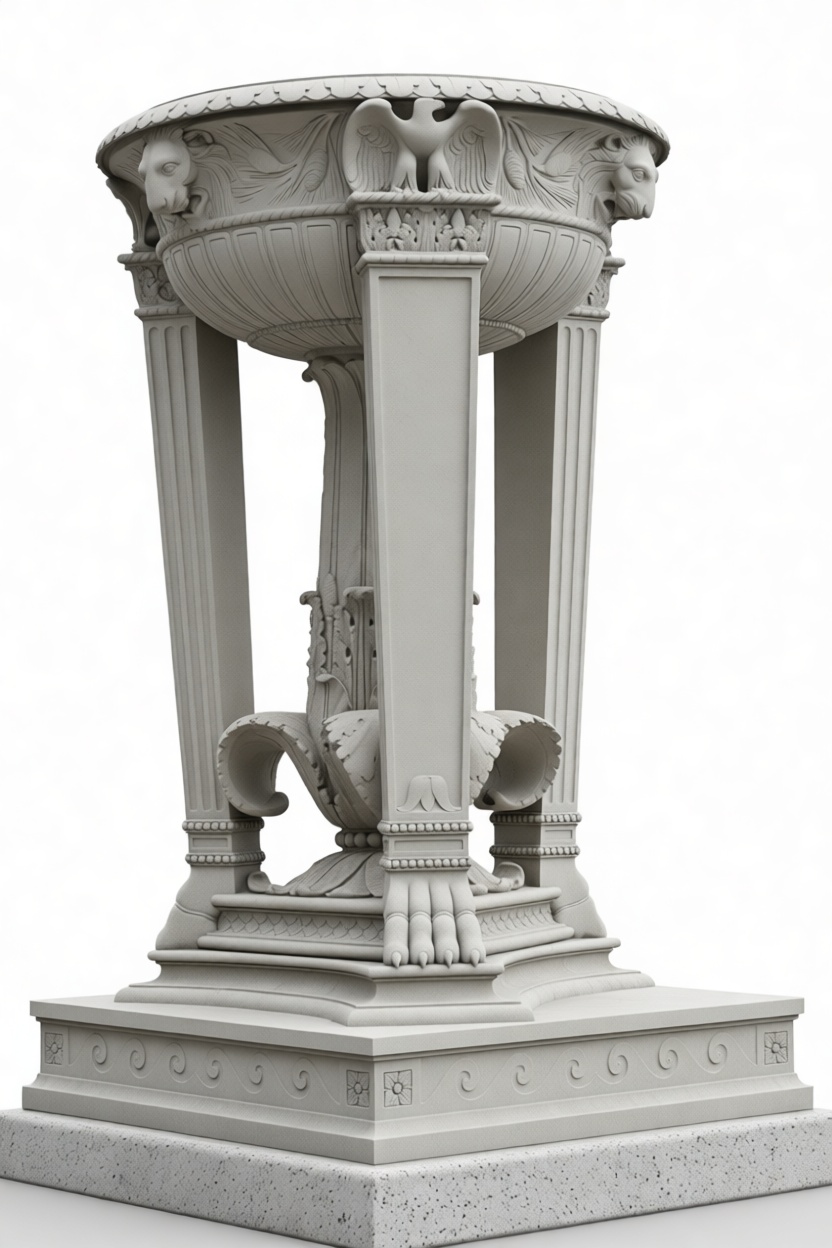 Neoclassical Lion Pedestal free 3D printable STL