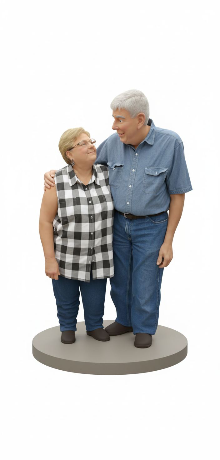 Elderly Couple Figurine free 3D printable STL