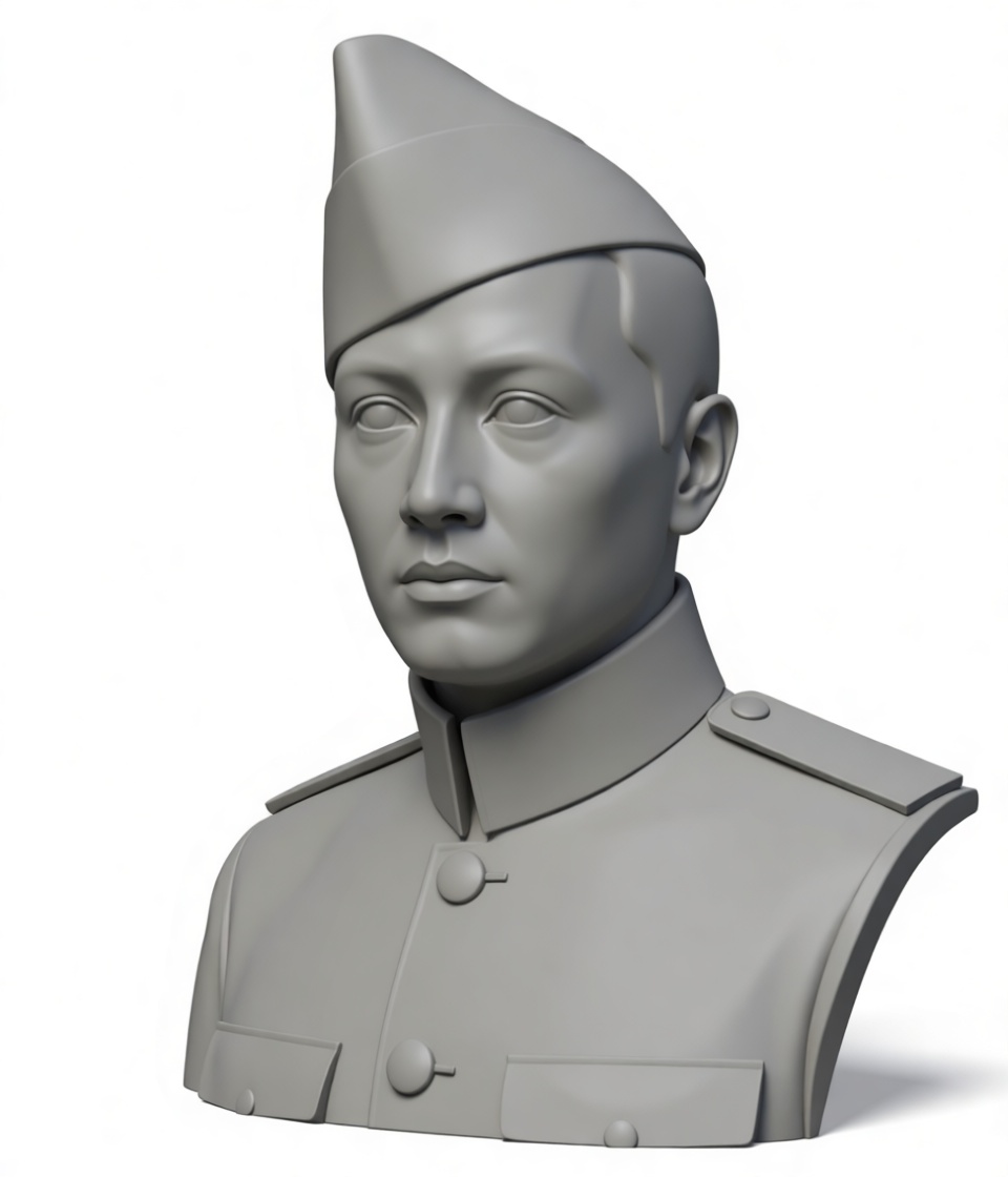 WWII Japanese Soldier Bust free 3D printable STL