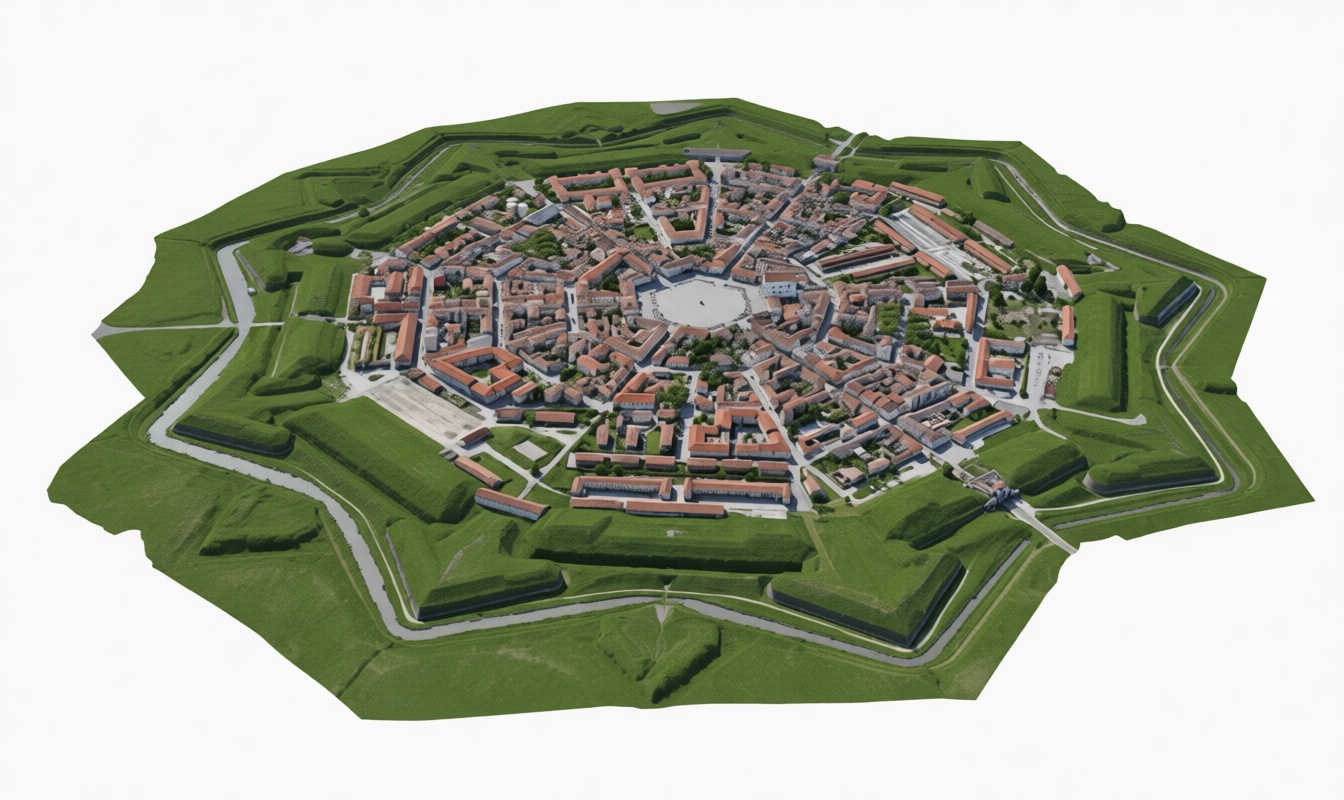 Palmanova Star Fortress Model free 3D printable STL
