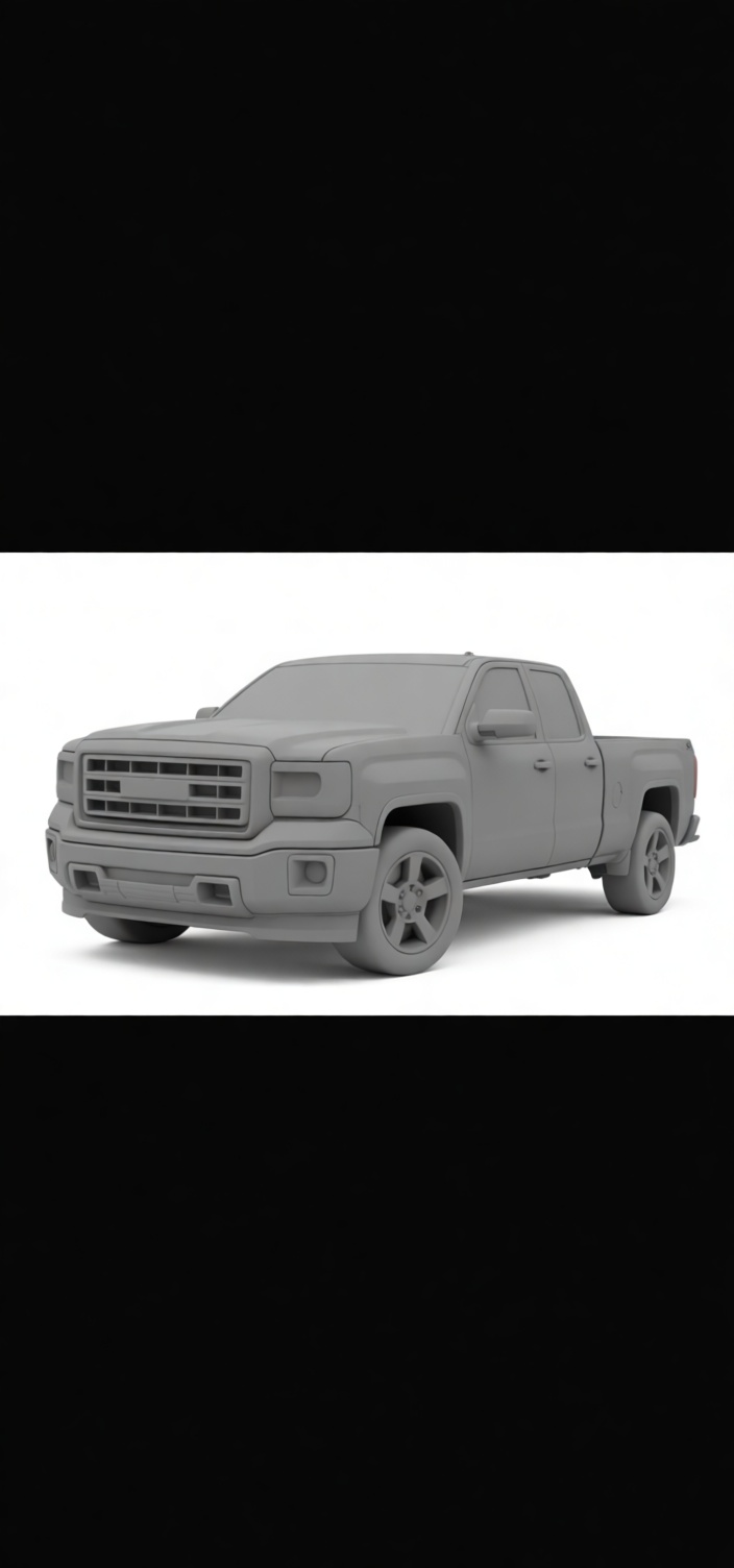 GMC Sierra Pickup Model free 3D printable STL
