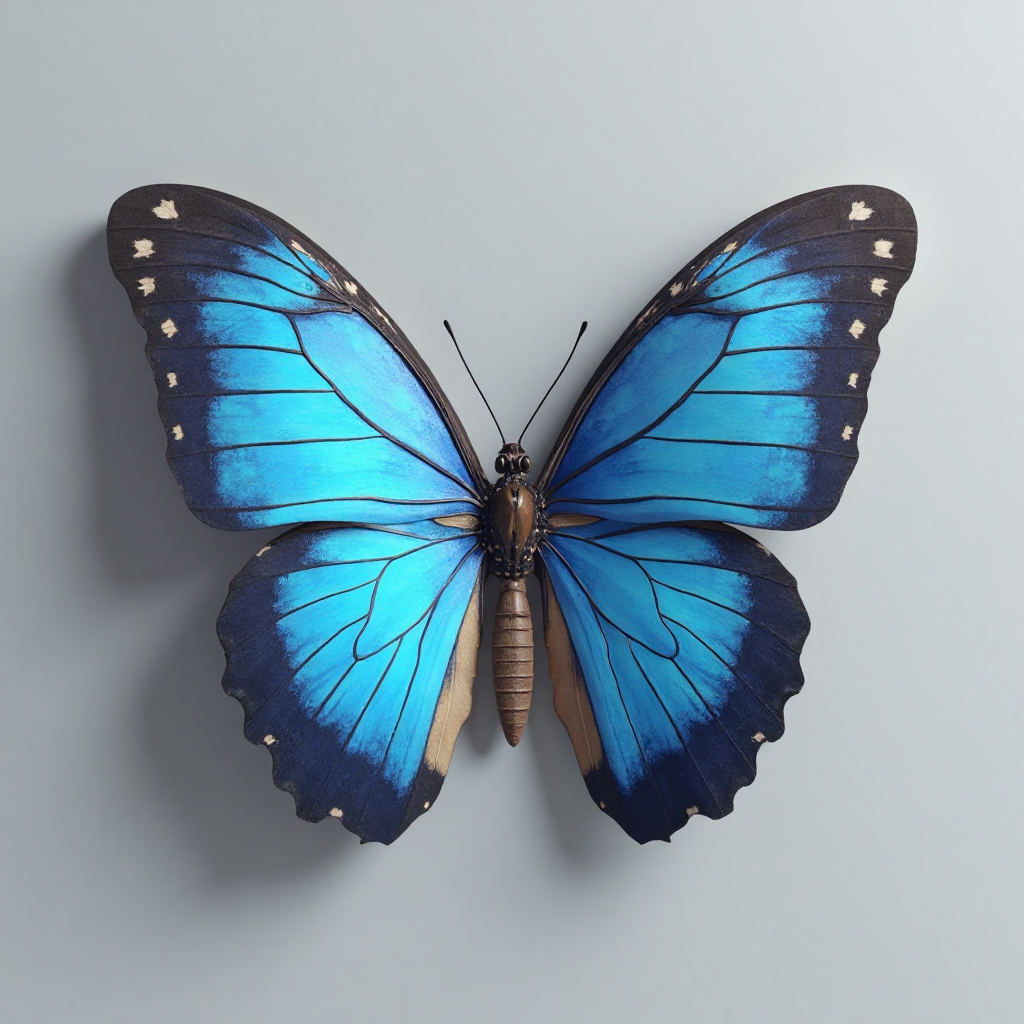 Blue Morpho Butterfly Figurine free 3D printable STL