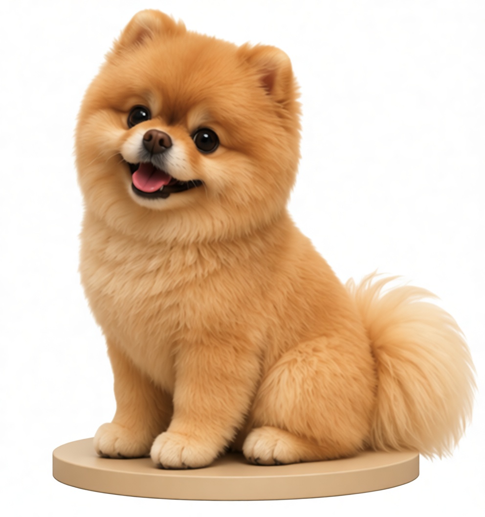 Pomeranian Dog Figurine free 3D printable STL