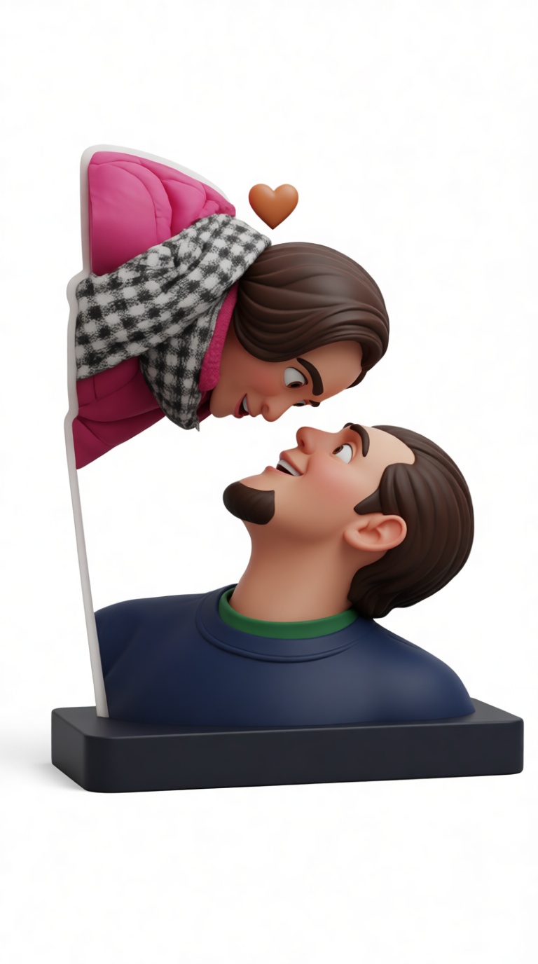 Romantic Couple Bust free 3D printable STL