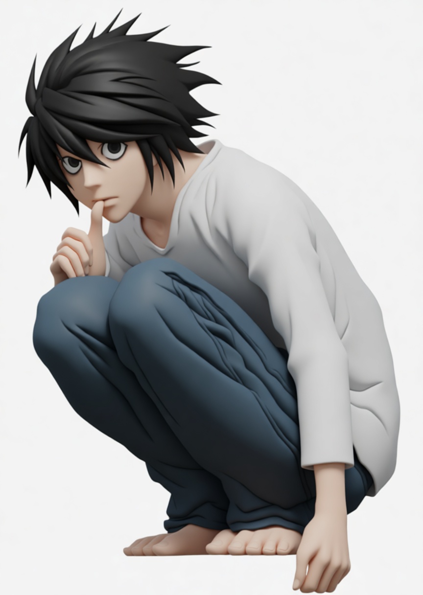 L Lawliet Figurine free 3D printable STL