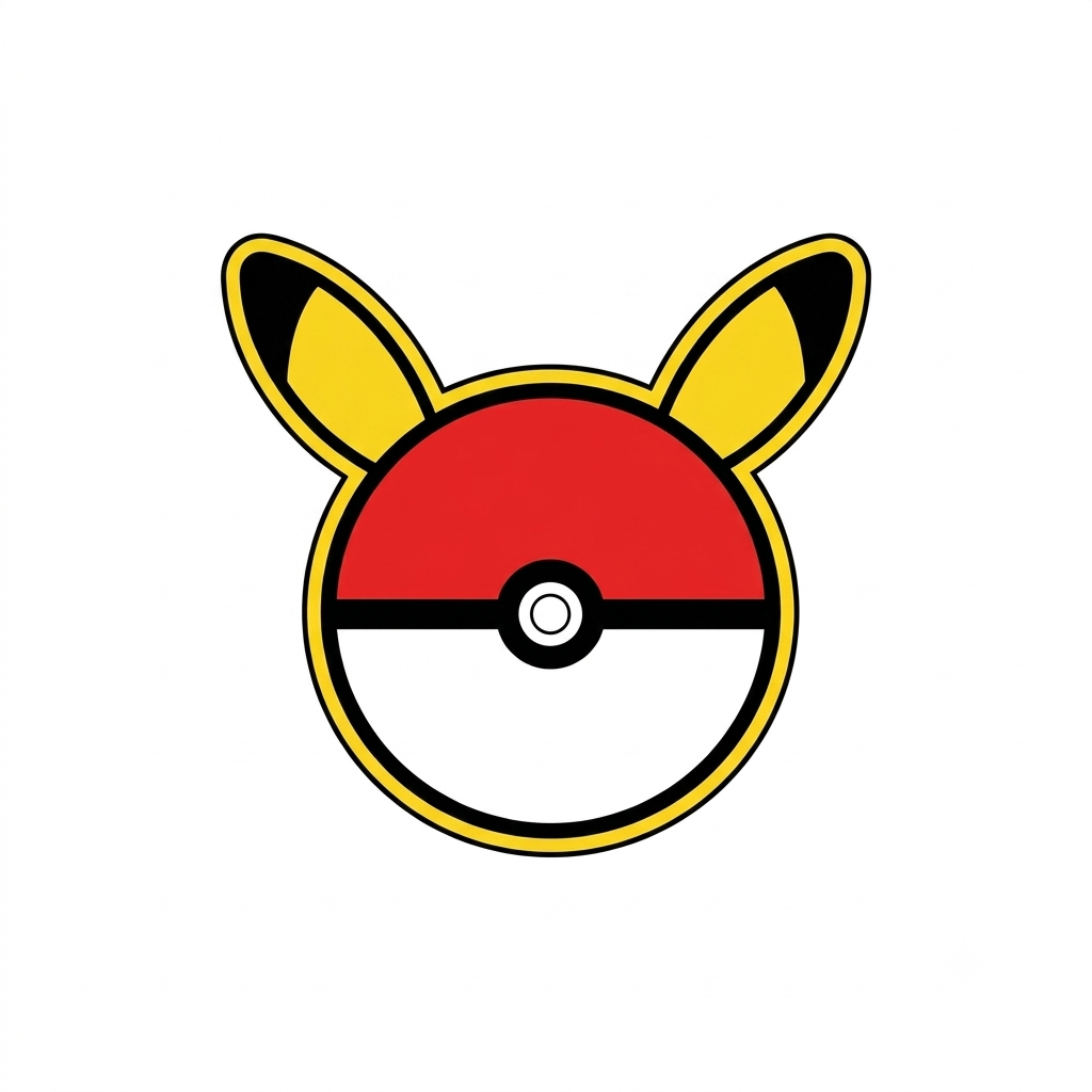 Pikachu Pokeball Emblem free 3D printable STL