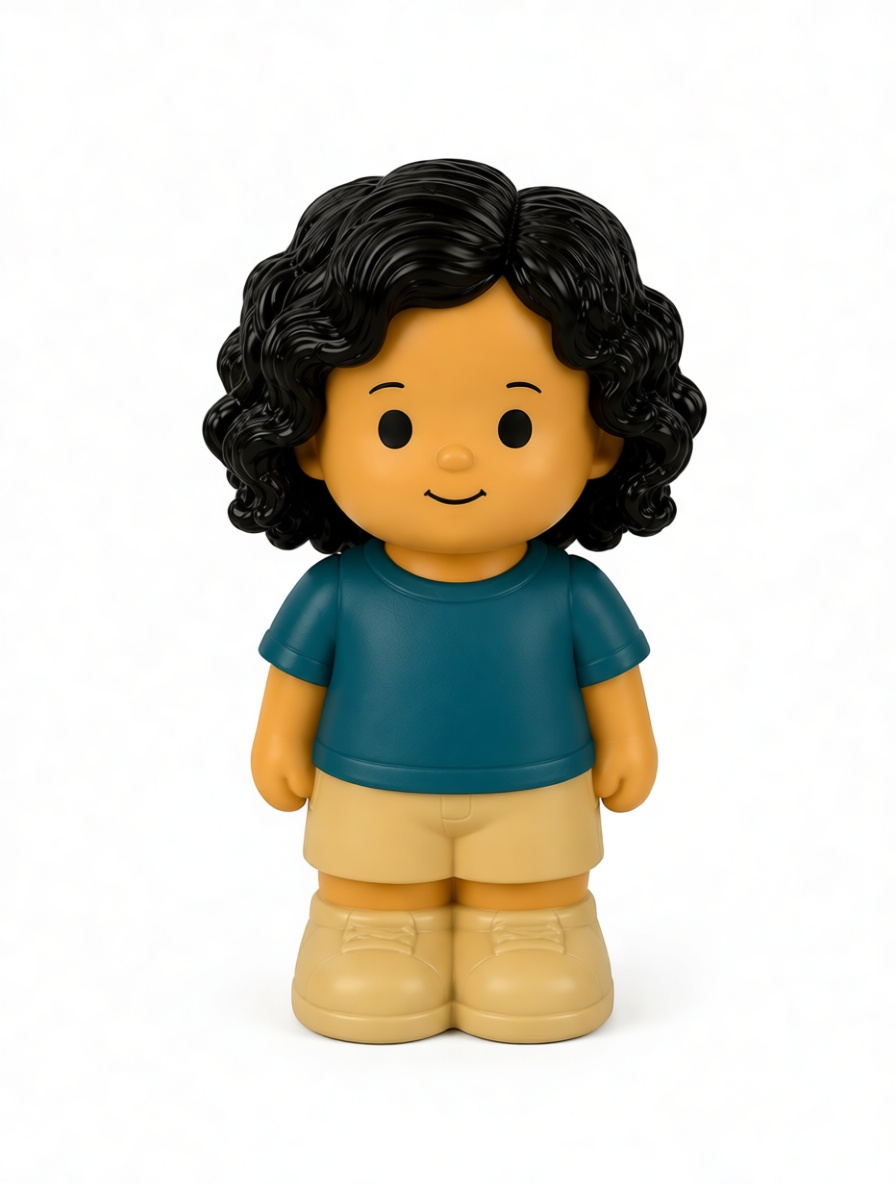 Curly Hair Kid Figurine free 3D printable STL
