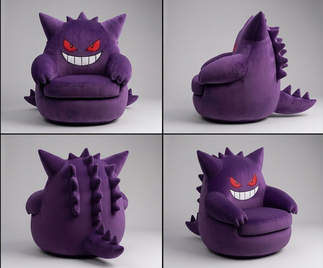 Gengar Plush Chair free 3D printable STL