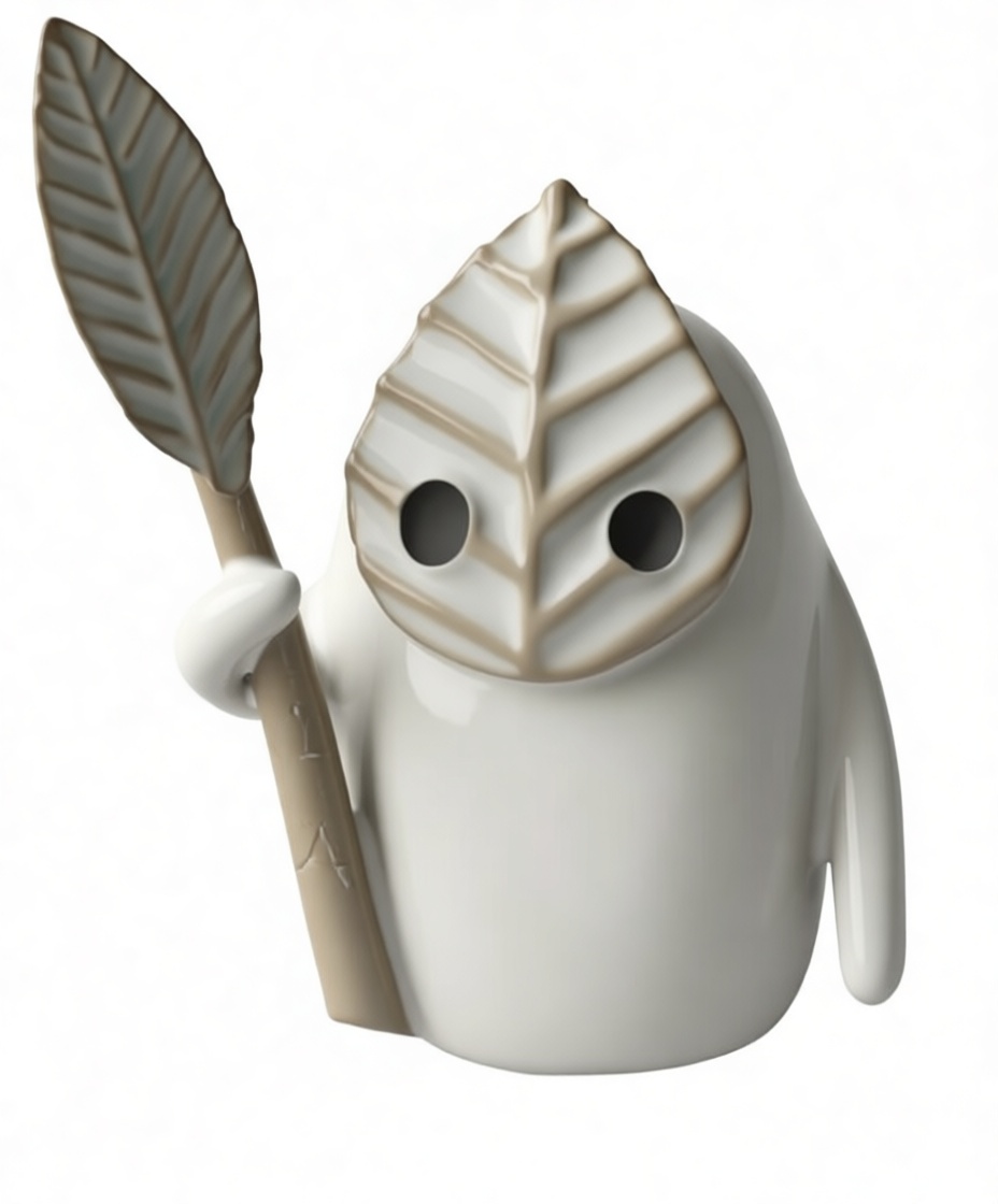 Leaf Mask Spirit Figurine free 3D printable STL