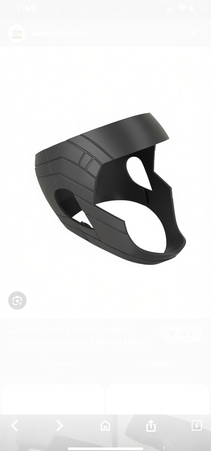 Gambit Cowl Helmet free 3D printable STL