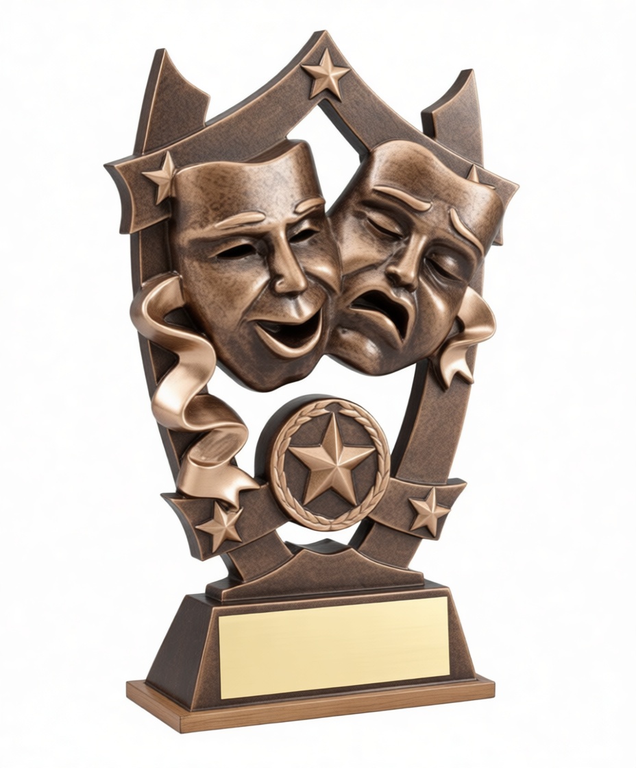 Comedy Tragedy Mask Trophy free 3D printable STL
