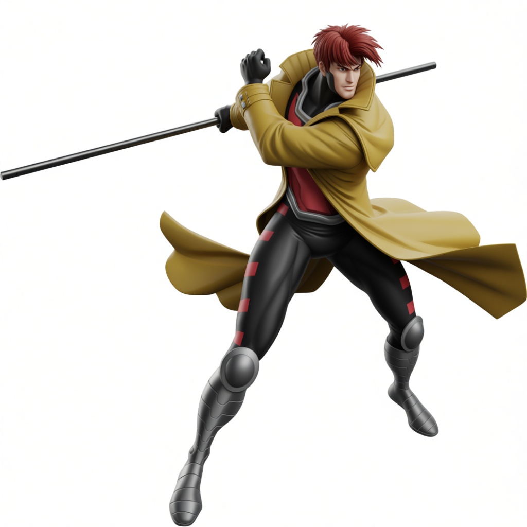Gambit Action Figurine free 3D printable STL