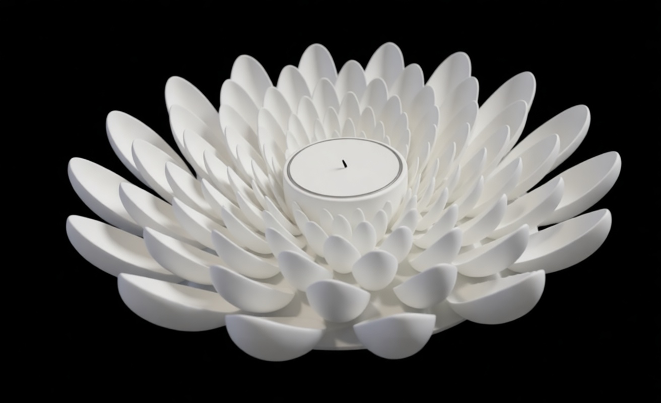 Lotus Candle Holder free 3D printable STL