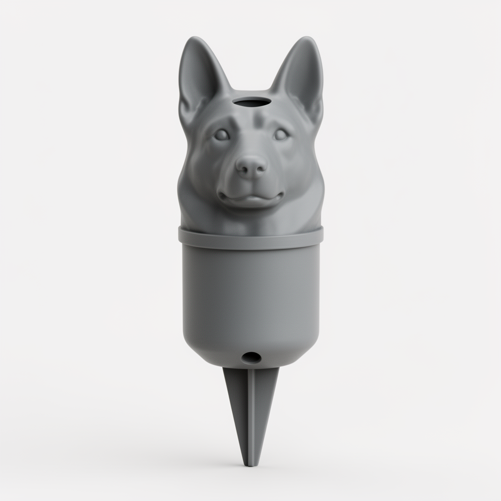 German Shepherd Watering Spike - Free 3D Printable STL File
