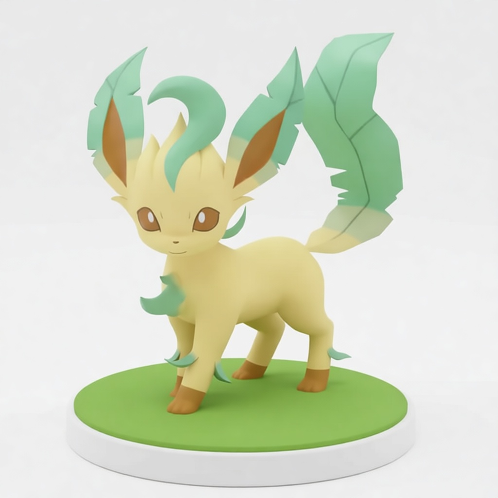 Leafeon Figurine free 3D printable STL