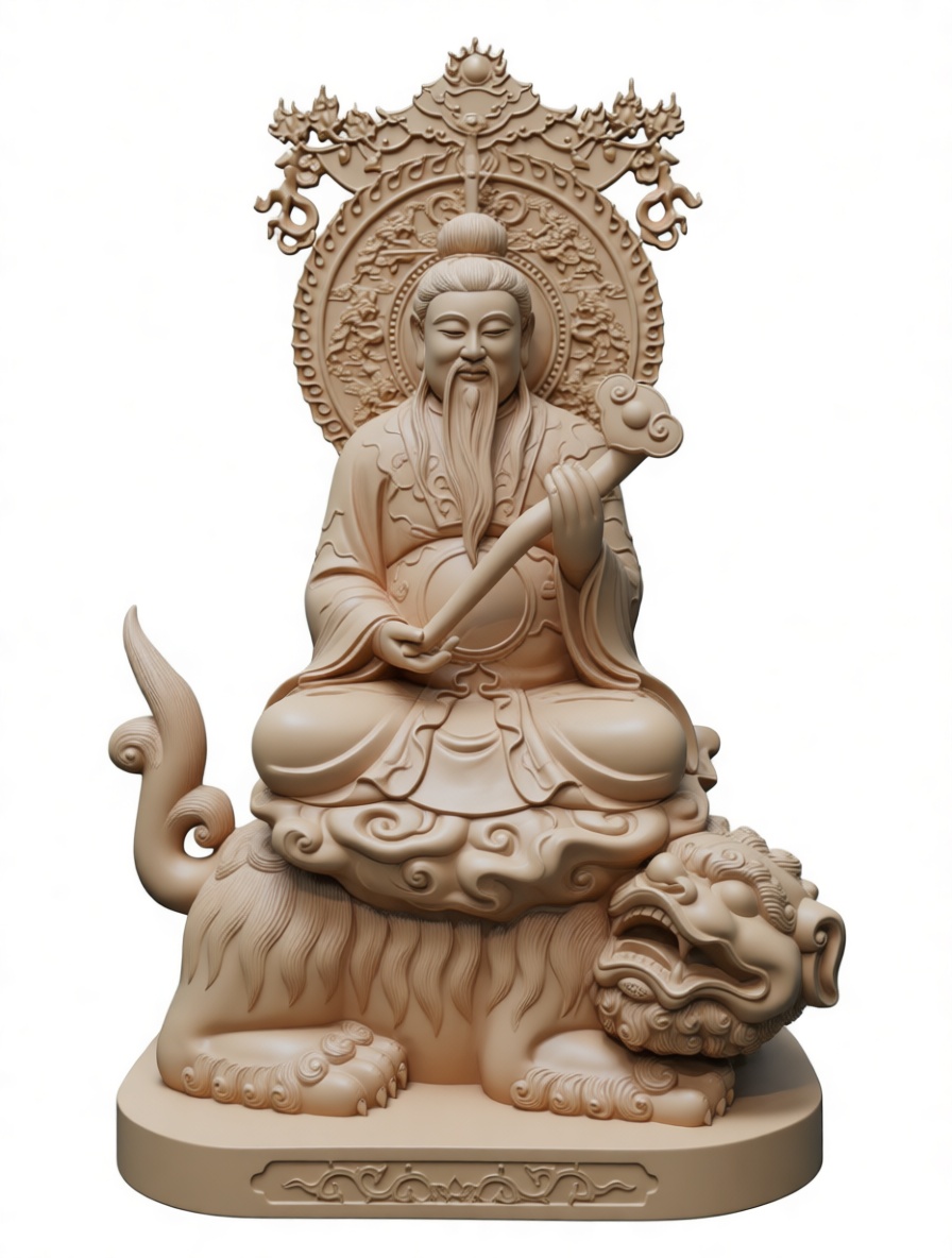 Chinese God of Longevity Statue free 3D printable STL
