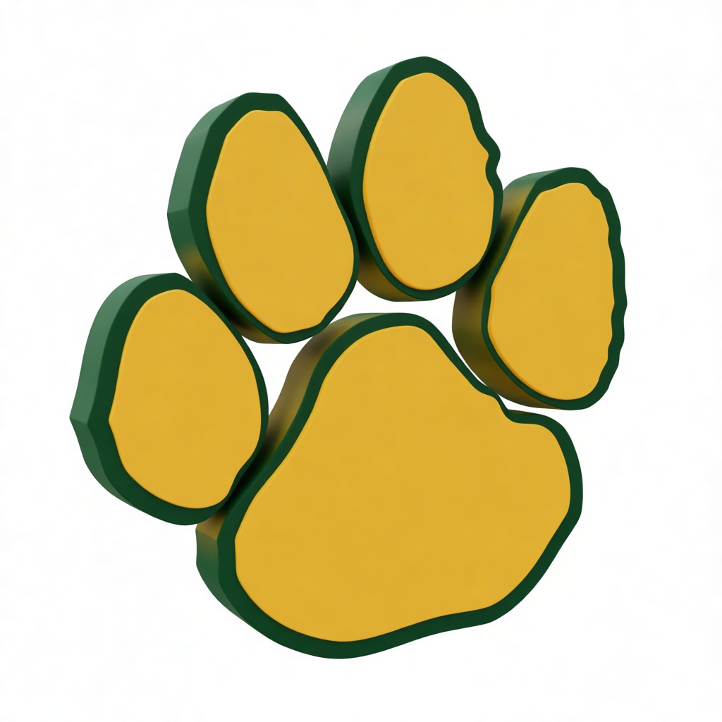 Paw Print Emblem free 3D printable STL
