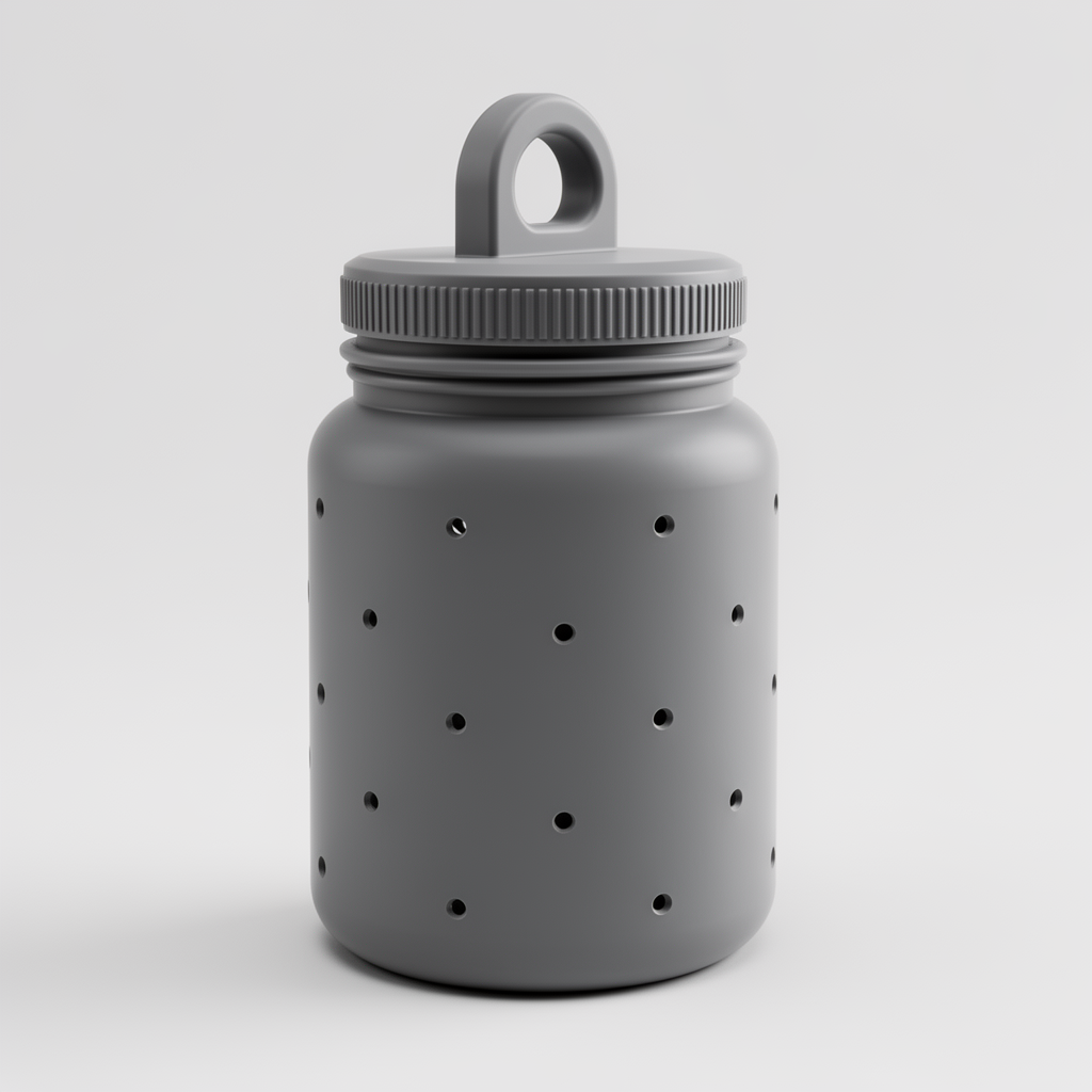 Threaded Container Model free 3D printable STL