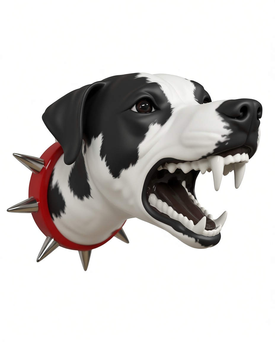 Spiked Collar Dog Bust free 3D printable STL