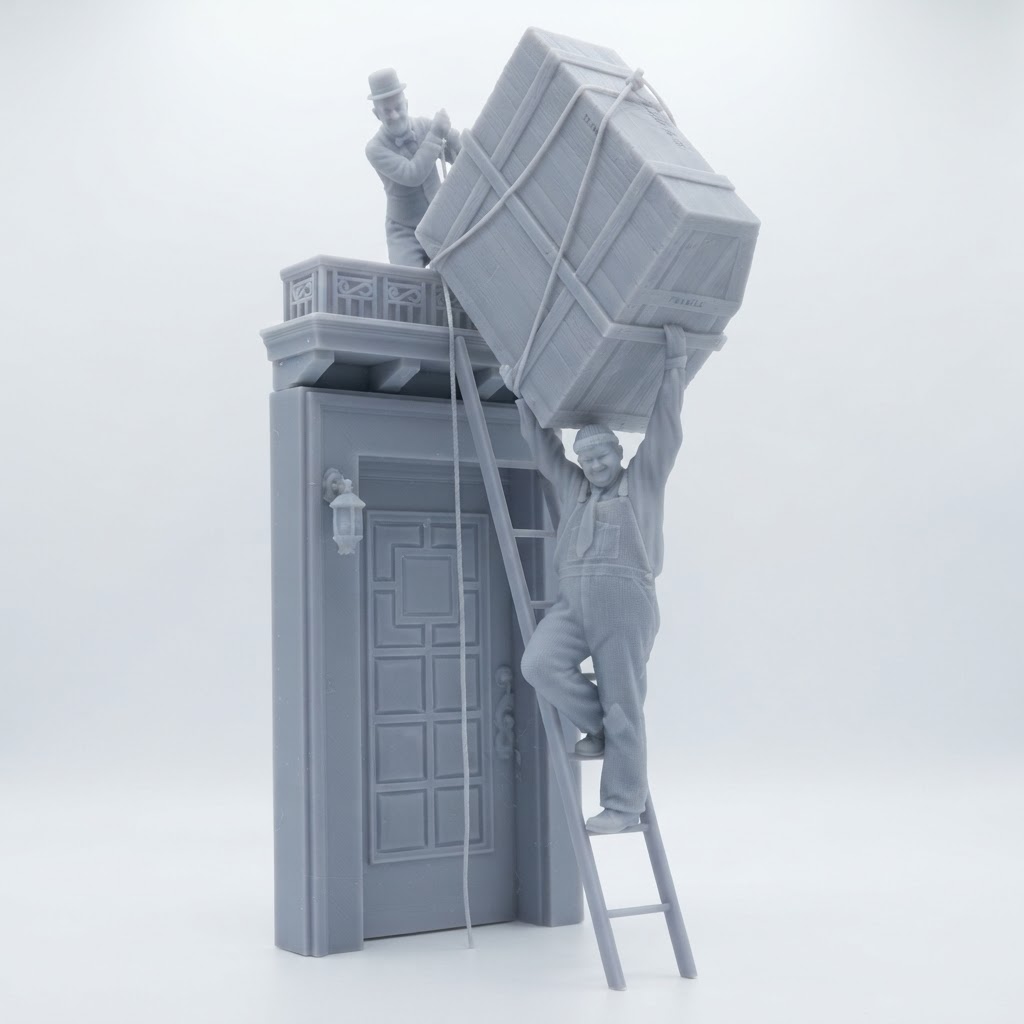 Laurel and Hardy Moving Figurine free 3D printable STL
