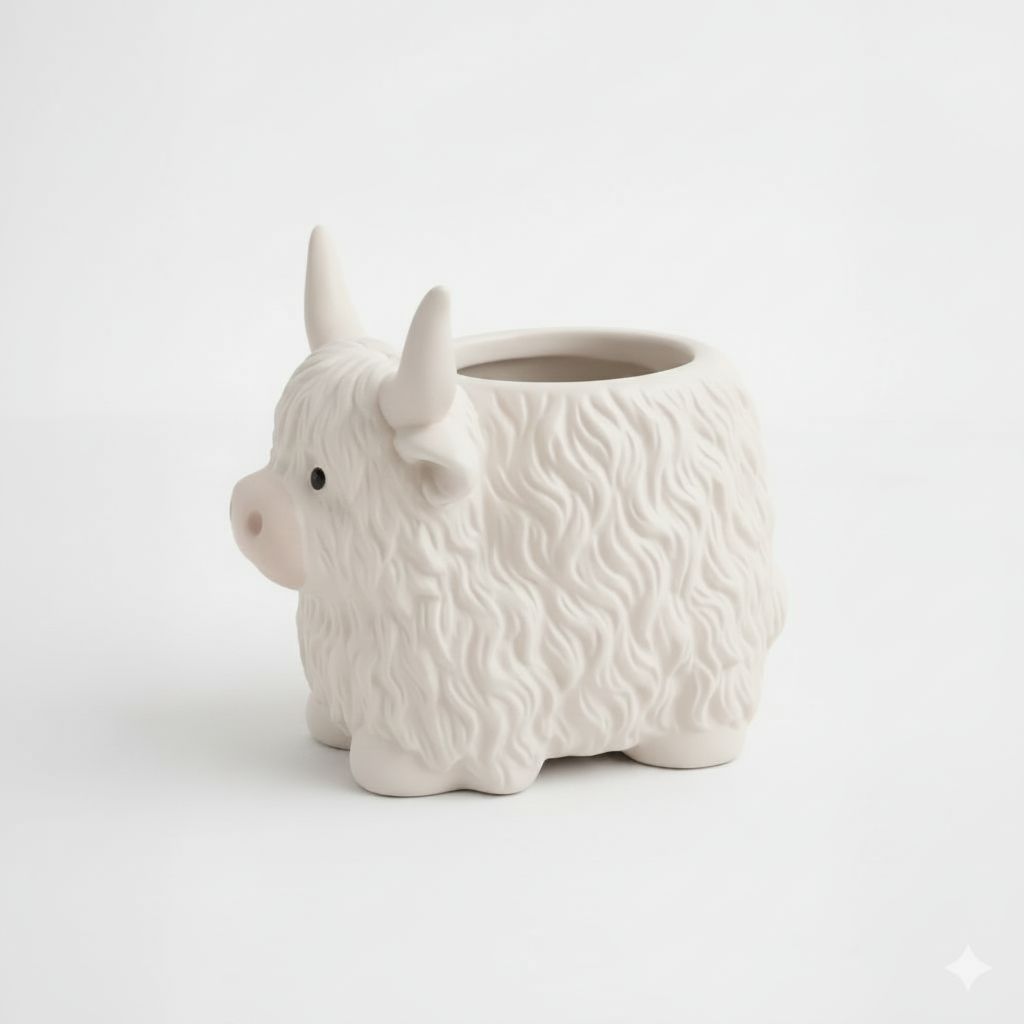 Highland Cow Planter free 3D printable STL