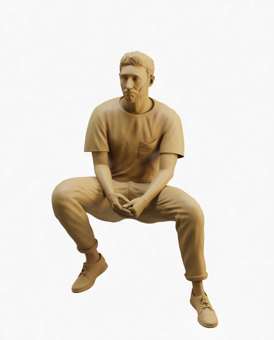 Casual Man Figurine free 3D printable STL