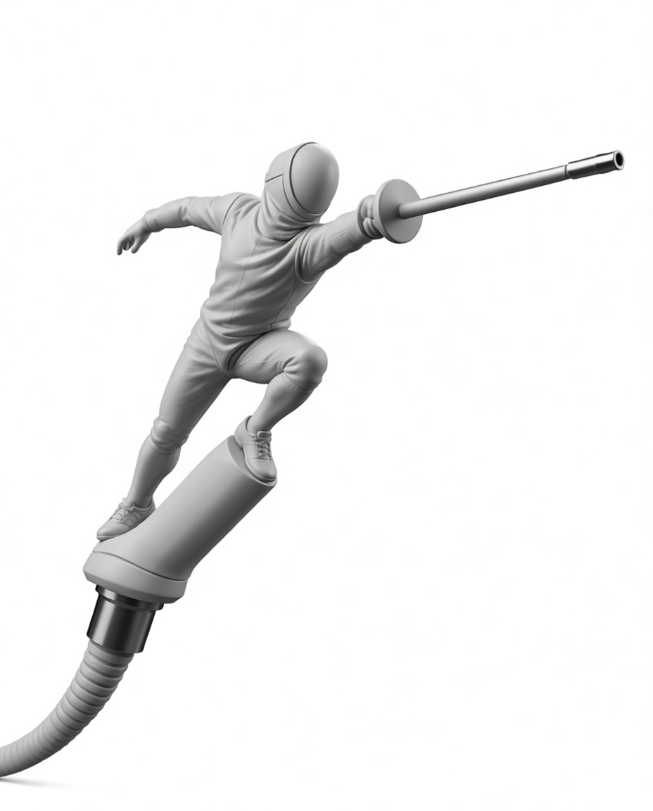 Fencer Sculpture free 3D printable STL