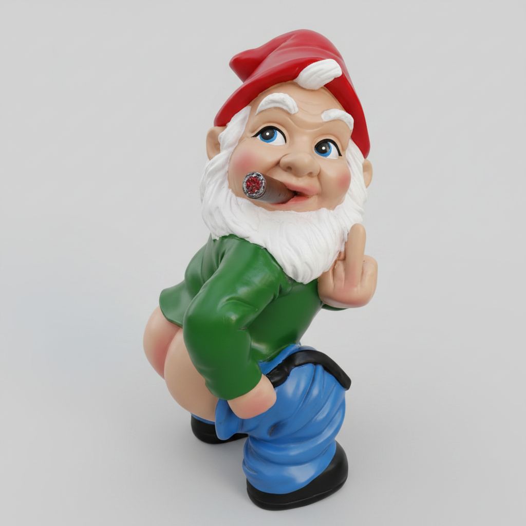 Cheeky Garden Gnome Figurine free 3D printable STL