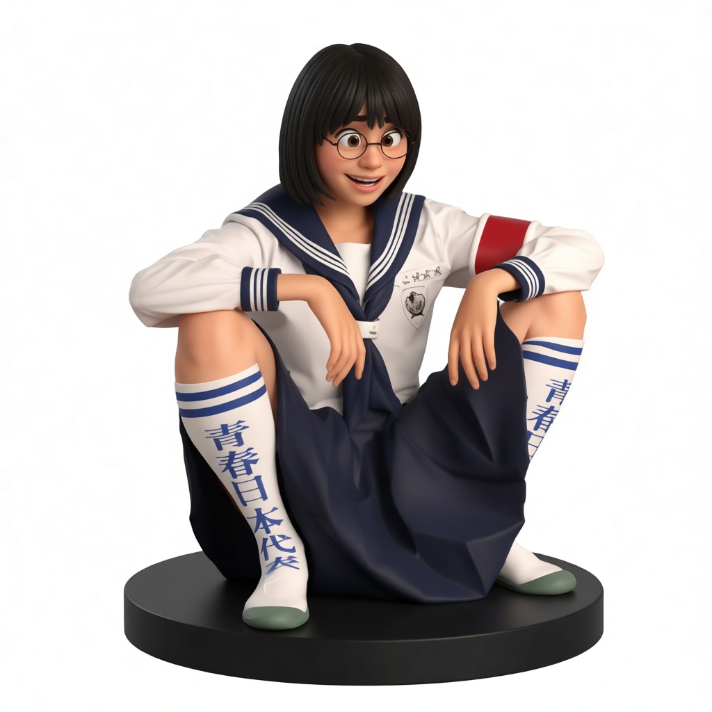 Japanese Schoolgirl Figurine free 3D printable STL