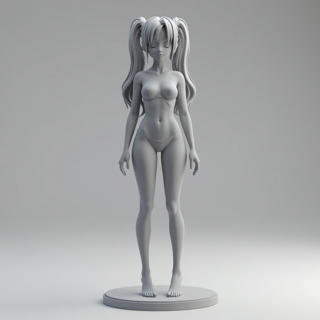 Anime Girl Figurine free 3D printable STL