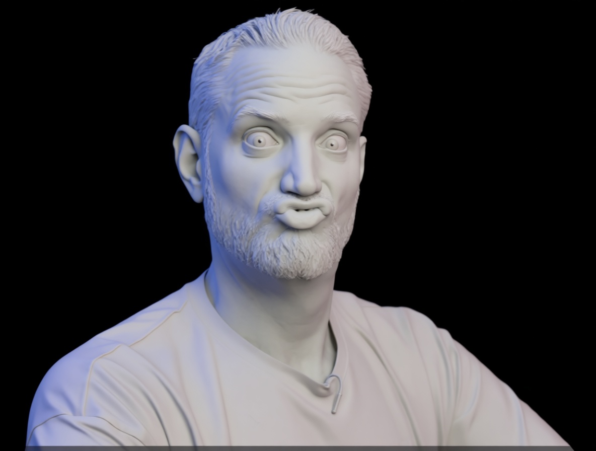 Bearded Man Bust free 3D printable STL
