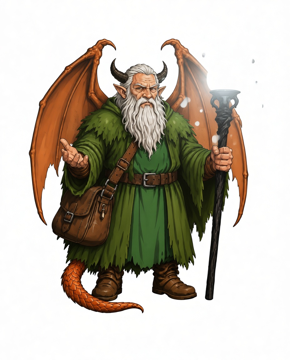 Dragonkin Wizard Figurine free 3D printable STL