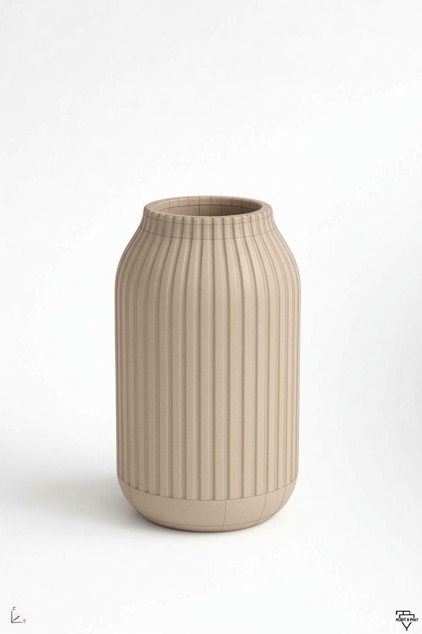 Elegant Ribbed Vase