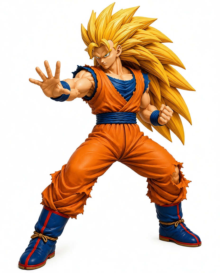Super Saiyan 3 Goku Figurine free 3D printable STL