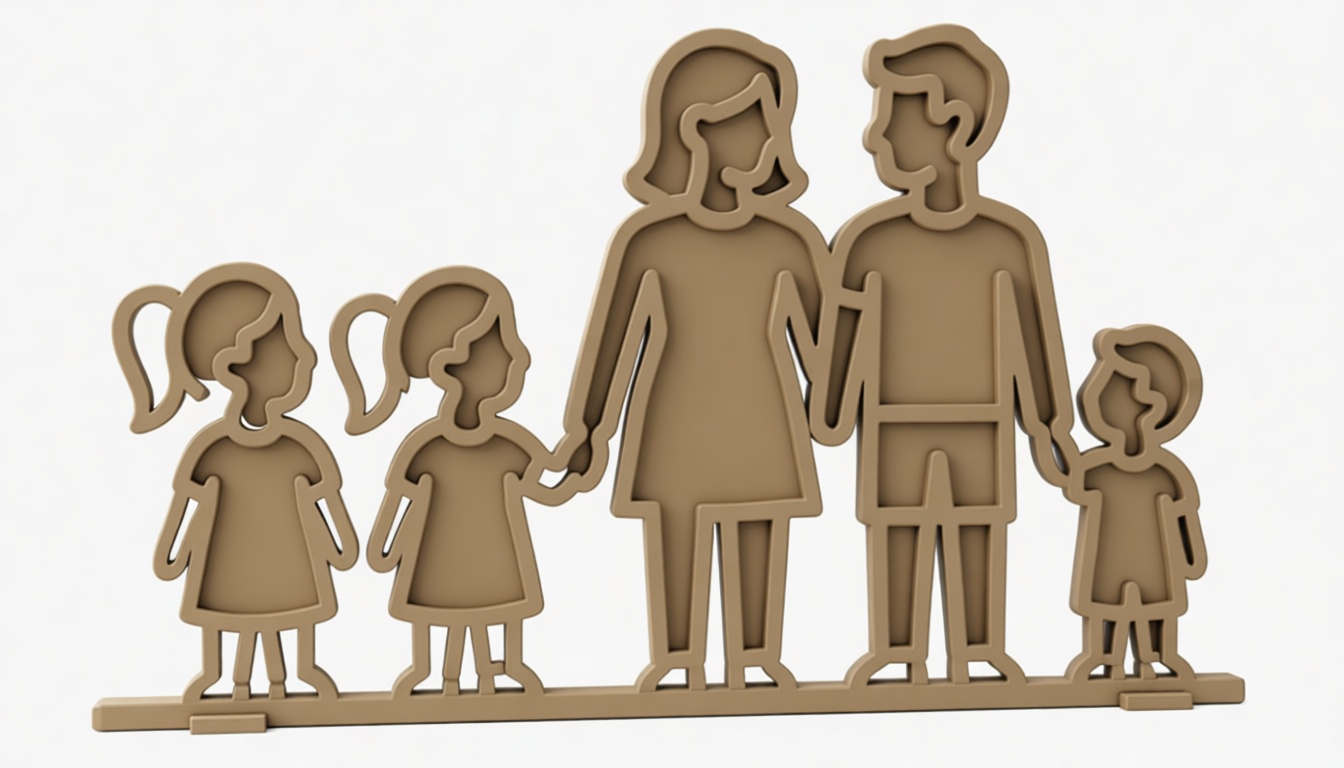 Family Silhouette Figurine free 3D printable STL
