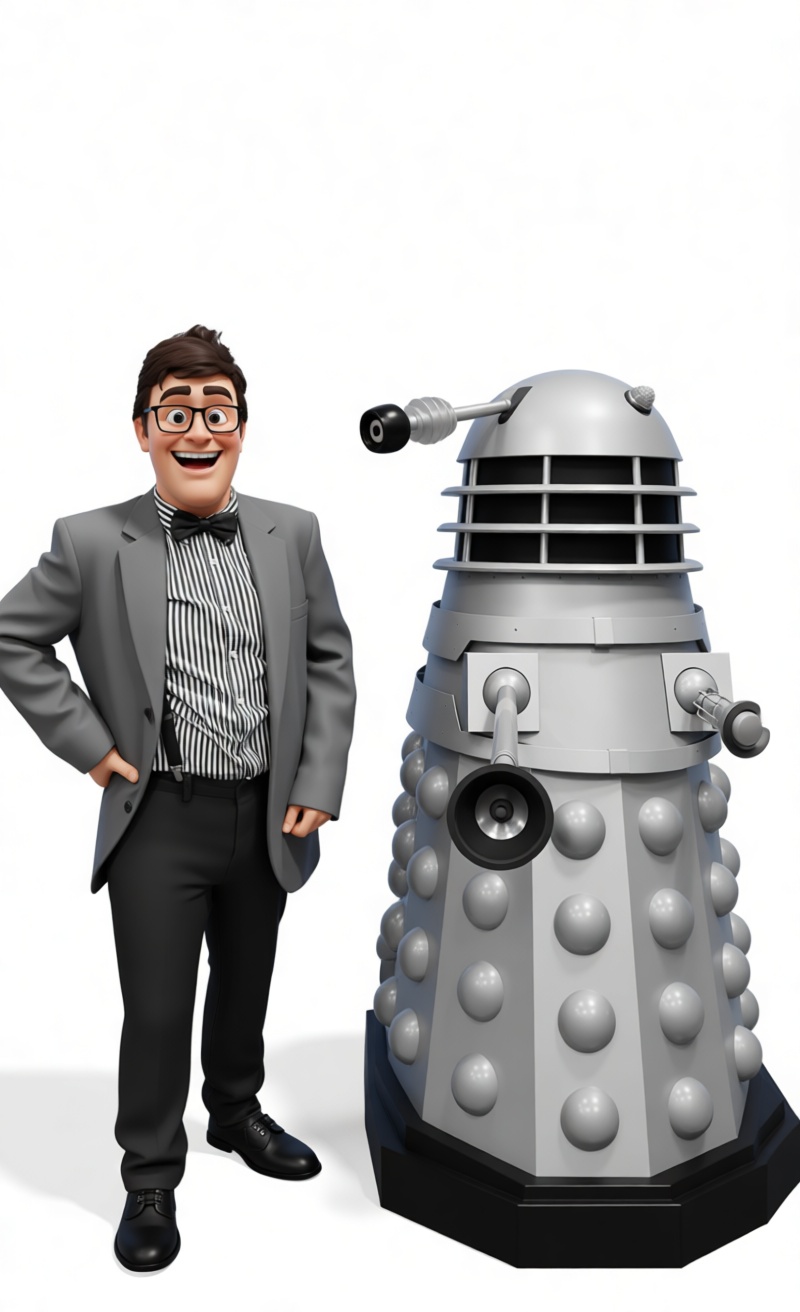 Dalek with Man Figurine free 3D printable STL