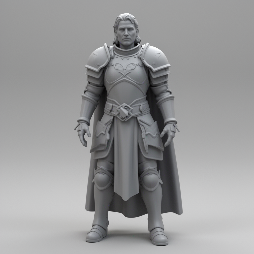 Male Paladin Figurine free 3D printable STL