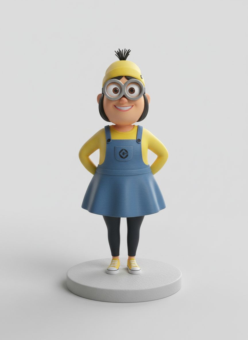 Minion Girl Figure free 3D printable STL