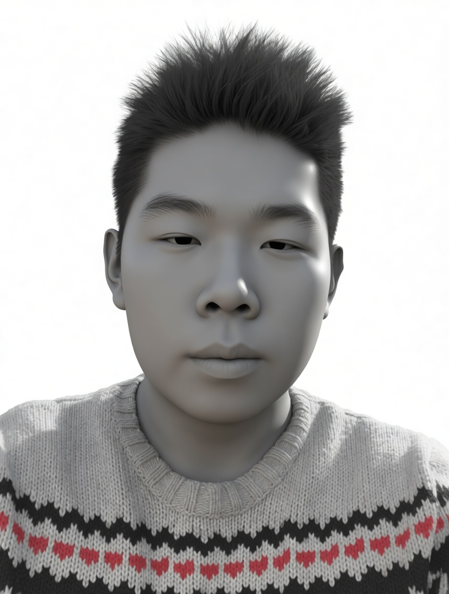 Asian Young Man Bust free 3D printable STL