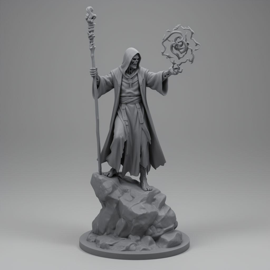 Undead Priest Figurine free 3D printable STL