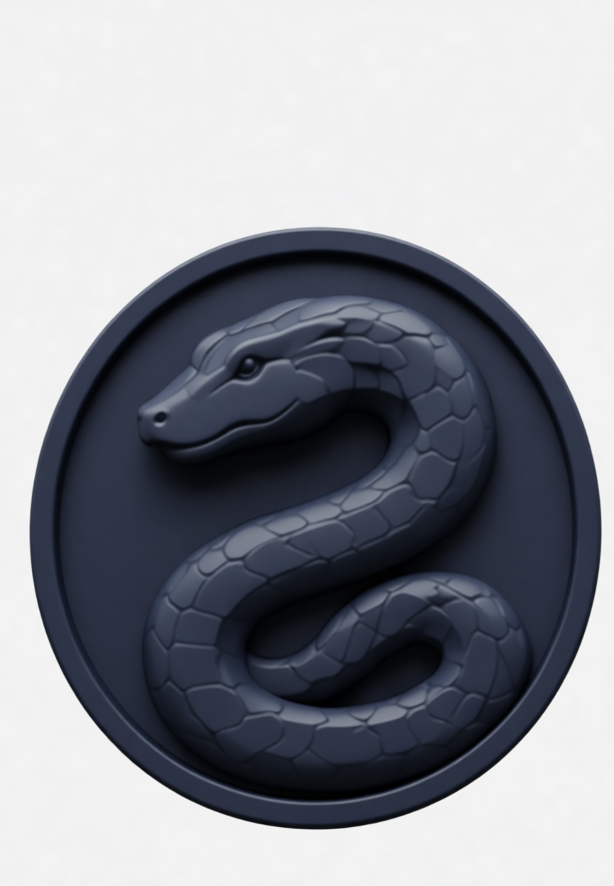 Coiled Snake Medallion free 3D printable STL